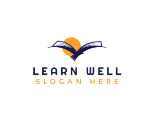 Fly High Book Learning logo design