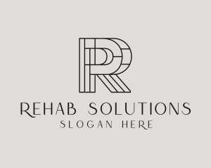 Geometric Attorney Letter R logo design