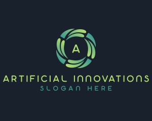 Artificial Intelligence Cyber logo design