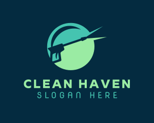 Pressure Washer Cleaning logo design