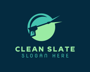 Pressure Washer Cleaning logo design