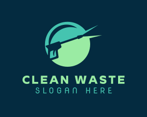 Pressure Washer Cleaning logo design