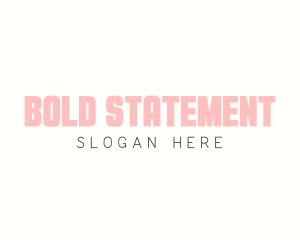 Slim Bold Wordmark logo design