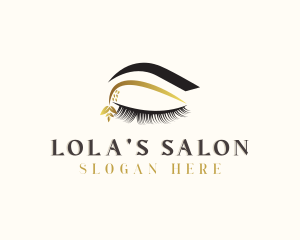 Natural Eyelash Eyebrow Salon logo design