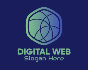 Hexagon Web Developer logo design