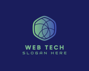 Hexagon Web Developer logo design