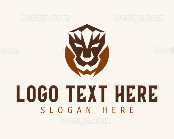 Abstract Lion Head Logo