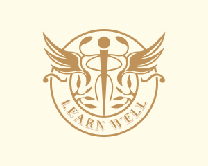 Caduceus Healthcare Wellness logo design