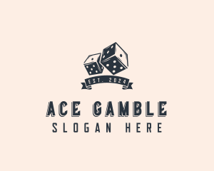 Casino Blackjack Dice logo design