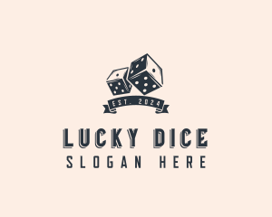 Casino Blackjack Dice logo design