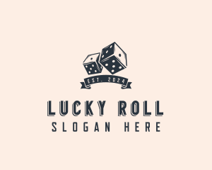 Casino Blackjack Dice logo design