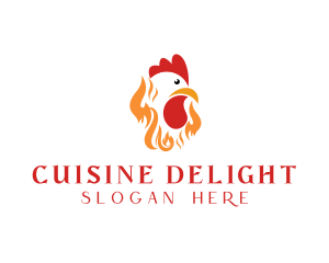 Fire Roast Chicken logo design