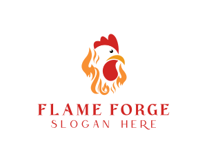 Fire Roast Chicken logo design