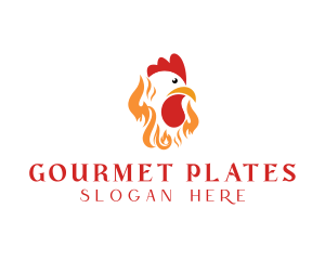 Fire Roast Chicken logo design