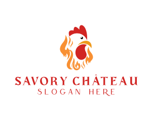 Fire Roast Chicken logo design