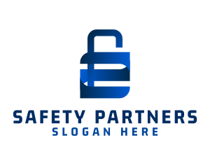 Blue Protection Padlock logo