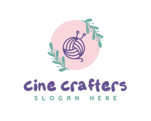 Floral Crochet Yarn logo design