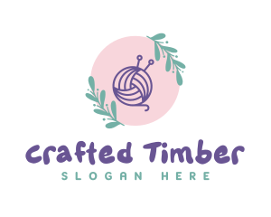 Floral Crochet Yarn logo design