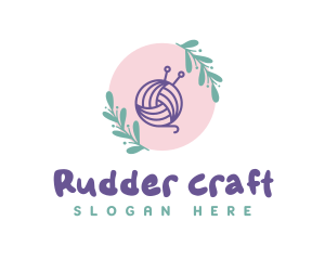 Floral Crochet Yarn logo design