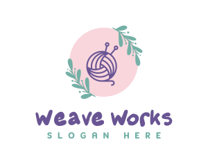 Floral Crochet Yarn logo design