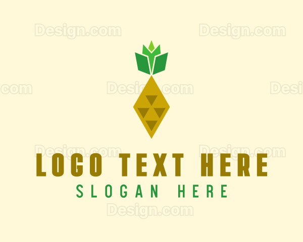 Geometric Pineapple Fruit Logo