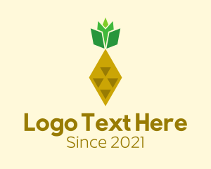 Geometric Pineapple Fruit logo