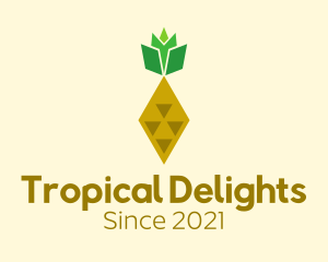 Geometric Pineapple Fruit logo