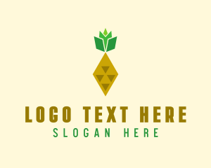 Geometric Pineapple Fruit logo