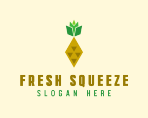 Geometric Pineapple Fruit logo design