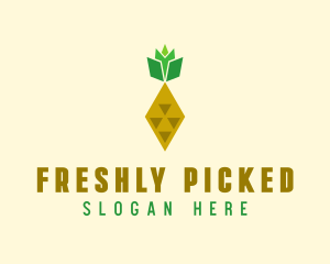 Geometric Pineapple Fruit logo design