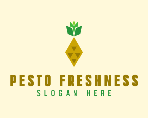 Geometric Pineapple Fruit logo design