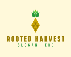 Geometric Pineapple Fruit logo design