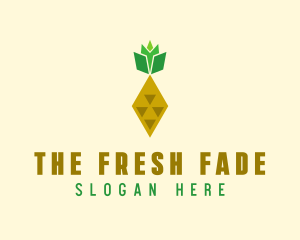 Geometric Pineapple Fruit logo design