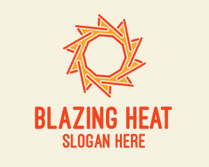 Orange Solar Heat logo design