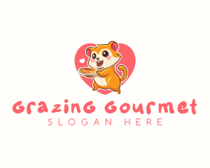 Love Pizza Rodent logo design