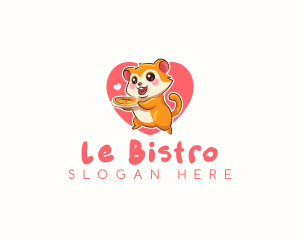 Love Pizza Rodent logo design