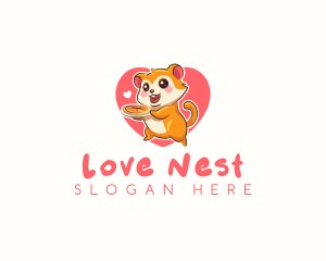 Love Pizza Rodent logo design