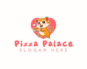 Love Pizza Rodent logo design