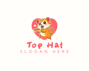 Love Pizza Rodent logo design