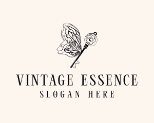 Vintage Butterfly Key  logo