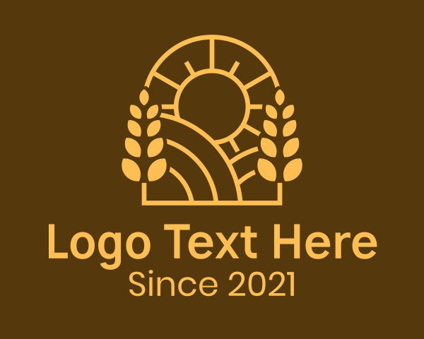 Wheat Farm logo example 4