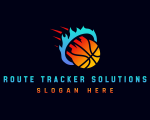 Blazing Basketball Sports logo design