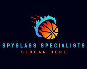 Blazing Basketball Sports logo design