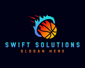 Blazing Basketball Sports logo design