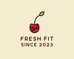 Fresh Cherry Fruit logo design