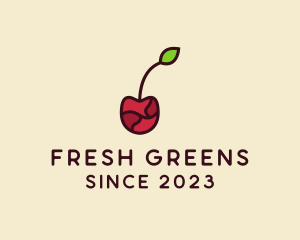 Fresh Cherry Fruit logo design