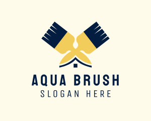 House Painting Paint Brush logo design