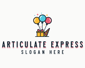 Balloon Birthday Gift Logo