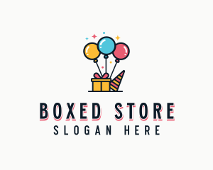 Balloon Birthday Gift logo design