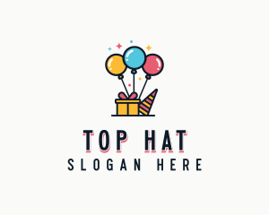 Balloon Birthday Gift logo design